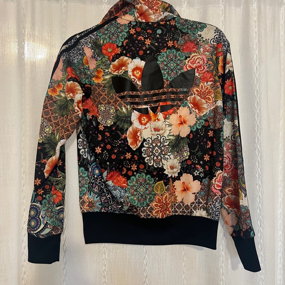 Adidas Multicolor Floral Zip Up Jacket - Picture 5 of 6